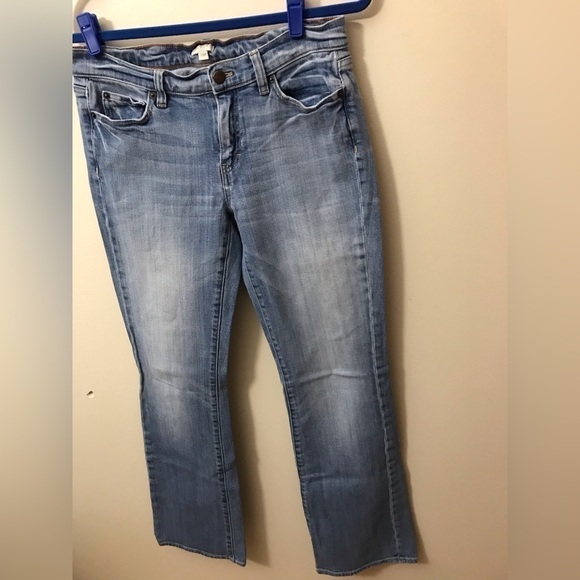 J. Crew Womens Cotton Mid Rise Bootcut Full Zip Faded Light Wash Jeans Size 29R - Picture 4 of 15